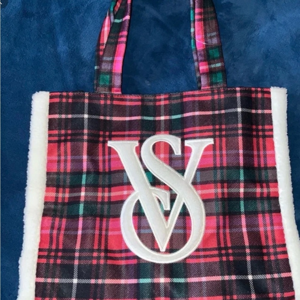 Victoria's Secret Vibrant Plaid Tote